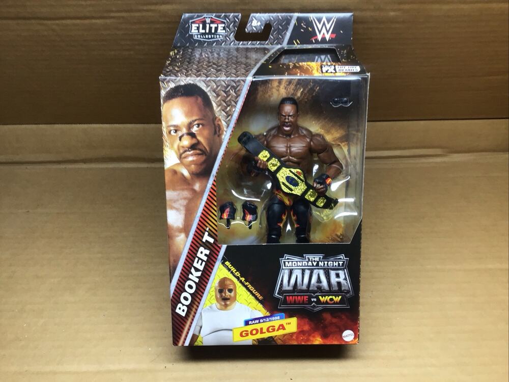 WWE Elite Monday Night War Booker T Action Figure WCW TV Title Golga BAF New